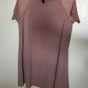 Blush pink t-shirt dress